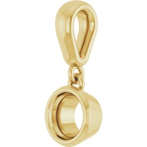 18K Yellow Gold 4.8 mm Round Charm/Pendant Mounting – image 4