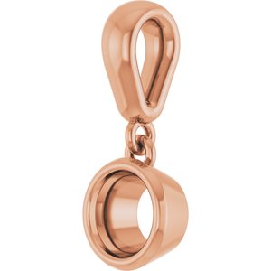 18K Rose Gold 4.8 mm Round Charm/Pendant Mounting – image 4