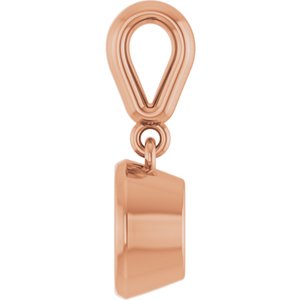 10K Rose Gold 6 mm Round Charm/Pendant Mounting – image 6