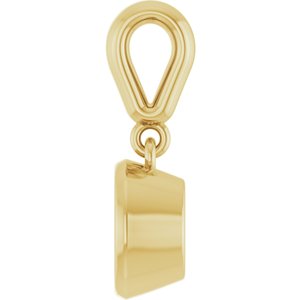 14K Yellow Gold 6 mm Round Charm/Pendant Mounting – image 6