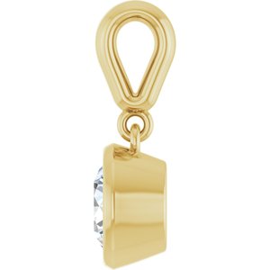 18K Yellow Gold 6 mm Round Charm/Pendant Mounting – image 5