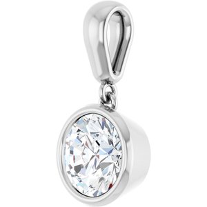 Sterling Silver 7.4 mm Round Charm/Pendant Mounting – image 3