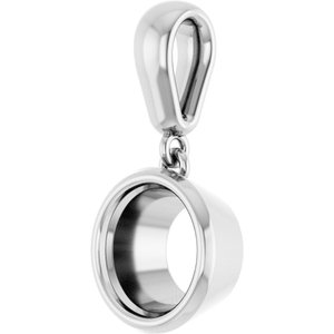 Platinum 7.4 mm Round Charm/Pendant Mounting – image 4