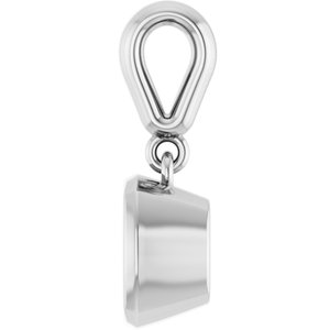Platinum 6x6 mm Cushion Charm/Pendant Mounting – image 6