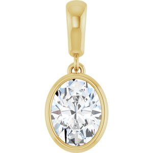 10K Yellow Gold 8x6 mm Oval Charm/Pendant Mounting