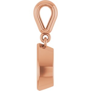 18K Rose Gold 8x5 mm Pear Charm/Pendant Mounting – image 6