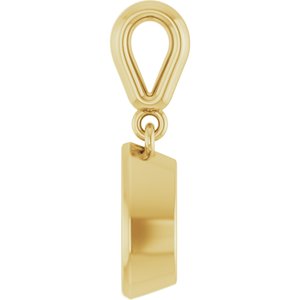 18K Yellow Gold 8x5 mm Pear Charm/Pendant Mounting – image 6