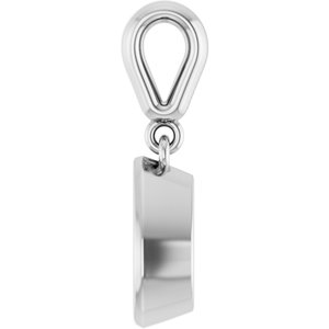 14K X1 White Gold 8x5 mm Pear Charm/Pendant Mounting – image 6
