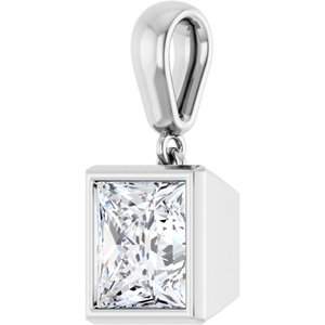 Platinum 7x7 mm Square Charm/Pendant Mounting – image 3