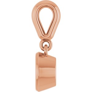 10K Rose Gold 5.2 mm Round Charm/Pendant Mounting – image 6
