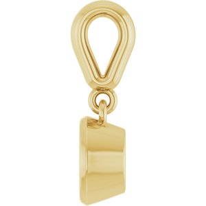 14K Yellow Gold 5.2 mm Round Charm/Pendant Mounting – image 6