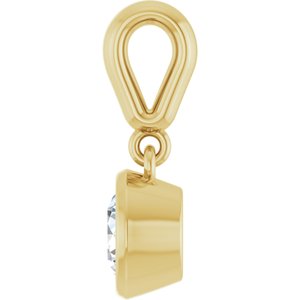 18K Yellow Gold 5.2 mm Round Charm/Pendant Mounting – image 5