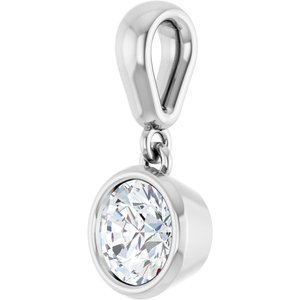 Continuum Sterling Silver 5.5 mm Round Charm/Pendant Mounting – image 3
