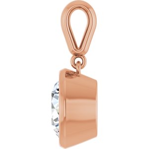 10K Rose Gold 8.8 mm Round Charm/Pendant Mounting – image 5