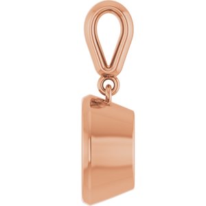 10K Rose Gold 8.8 mm Round Charm/Pendant Mounting – image 6