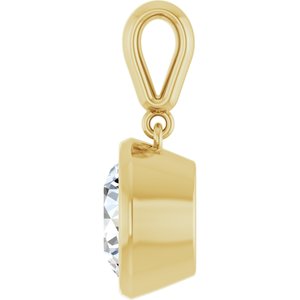 10K Yellow Gold 8.8 mm Round Charm/Pendant Mounting – image 5