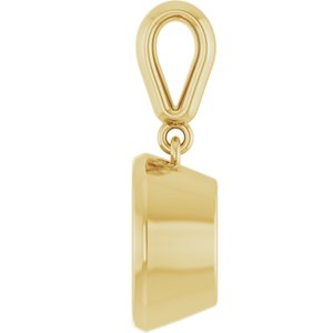 14K Yellow Gold 8.8 mm Round Charm/Pendant Mounting – image 6