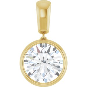 14K Yellow Gold 11 mm Round Charm/Pendant Mounting