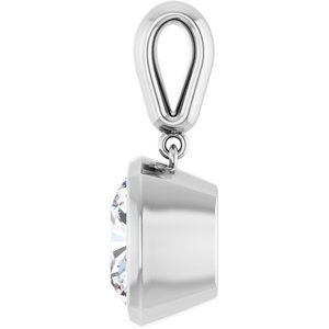 Sterling Silver 10x10 mm Cushion Charm/Pendant Mounting – image 5