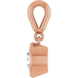14K Rose Gold 5.8 mm Round Charm/Pendant Mounting – image 5