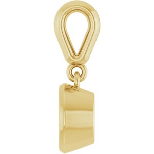 14K Yellow Gold 5.8 mm Round Charm/Pendant Mounting – image 6