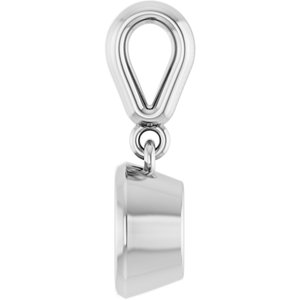 14K White Gold 5.8 mm Round Charm/Pendant Mounting – image 6