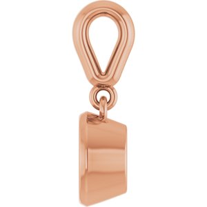 18K Rose Gold 5.8 mm Round Charm/Pendant Mounting – image 6