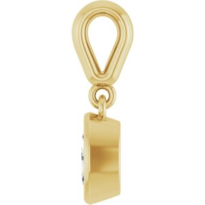 14K Yellow Gold 6x4 mm Oval Charm/Pendant Mounting – image 5