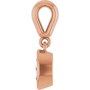 18K Rose Gold 6x4 mm Oval Charm/Pendant Mounting – image 5