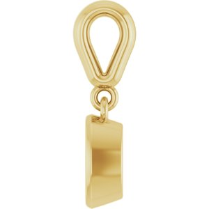 14K Yellow Gold 6x4 mm Oval Charm/Pendant Mounting – image 6