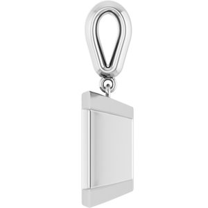 Continuum Sterling Silver 12x10 mm Emerald Charm/Pendant Mounting – image 6