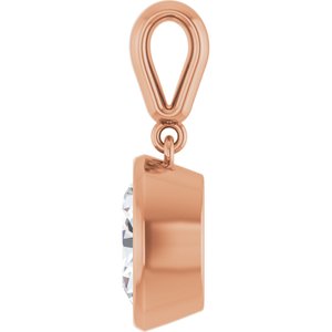 10K Rose Gold 9x7 mm Oval Charm/Pendant Mounting – image 5