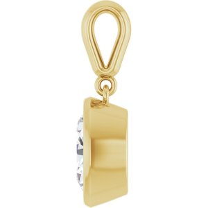 18K Yellow Gold 9x7 mm Oval Charm/Pendant Mounting – image 5