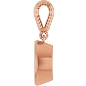 10K Rose Gold 9x7 mm Oval Charm/Pendant Mounting – image 6