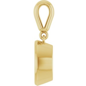 18K Yellow Gold 9x7 mm Oval Charm/Pendant Mounting – image 6