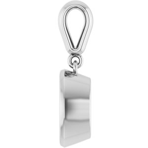 10K White Gold 9x7 mm Oval Charm/Pendant Mounting – image 6
