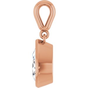 10K Rose Gold 9x6 mm Pear Charm/Pendant Mounting – image 5