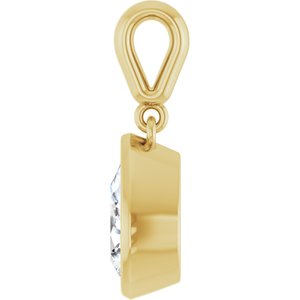 10K Yellow Gold 9x6 mm Pear Charm/Pendant Mounting – image 5