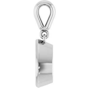 10K White Gold 9x6 mm Pear Charm/Pendant Mounting – image 6