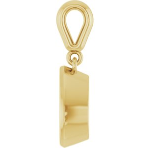 10K Yellow Gold 9x6 mm Pear Charm/Pendant Mounting – image 6