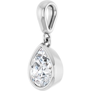 Continuum Sterling Silver 8x6 mm Pear Charm/Pendant Mounting – image 3