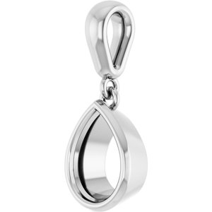 Continuum Sterling Silver 8x6 mm Pear Charm/Pendant Mounting – image 4
