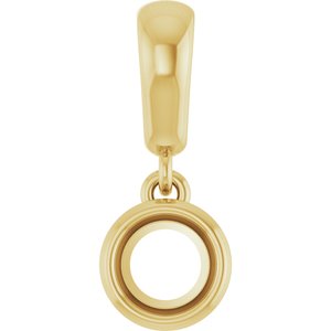 14K Yellow Gold 4.4 mm Round Charm/Pendant Mounting – image 2