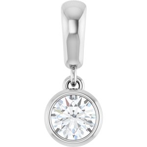 Platinum 4.4 mm Round Charm/Pendant Mounting