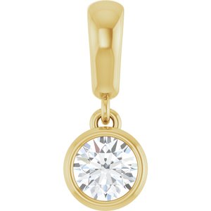 18K Yellow Gold 4.4 mm Round Charm/Pendant Mounting