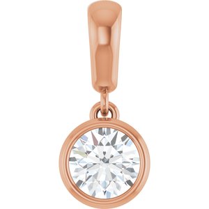 10K Rose Gold 5.2 mm Round Charm/Pendant Mounting