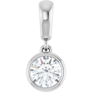 Platinum 5.2 mm Round Charm/Pendant Mounting