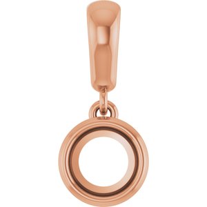 14K Rose Gold 5.2 mm Round Charm/Pendant Mounting – image 2
