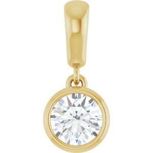 18K Yellow Gold 5.2 mm Round Charm/Pendant Mounting