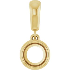 14K Yellow Gold 5.2 mm Round Charm/Pendant Mounting – image 2